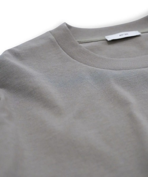 ATON(エイトン)の「【ATON】 FRESCA PLATE LOOSE FIT LONG SLEEVE T-SHIRT(Tシャツ/カットソー・メンズ・カーキ/グレー/ホワイト・4)」の8枚目の写真