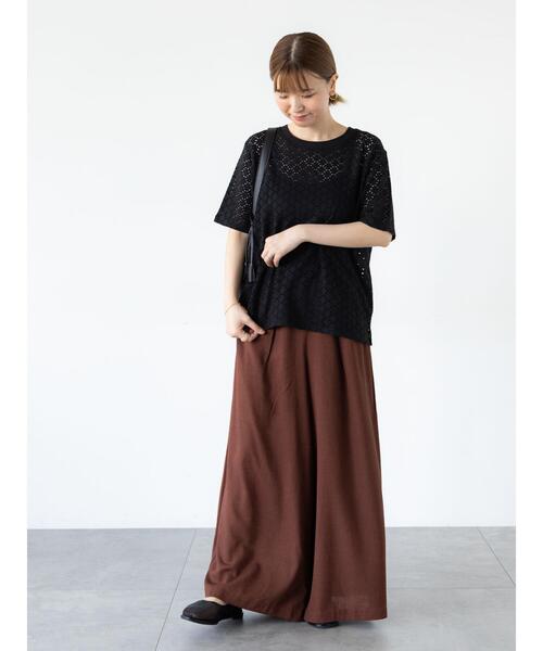 Lugnoncure（ルノンキュール）の「カットレースハーフスリーブトップス（その他トップス・レディース・ブラック/チャコールグレー/オフホワイト・F）」の12枚目の写真