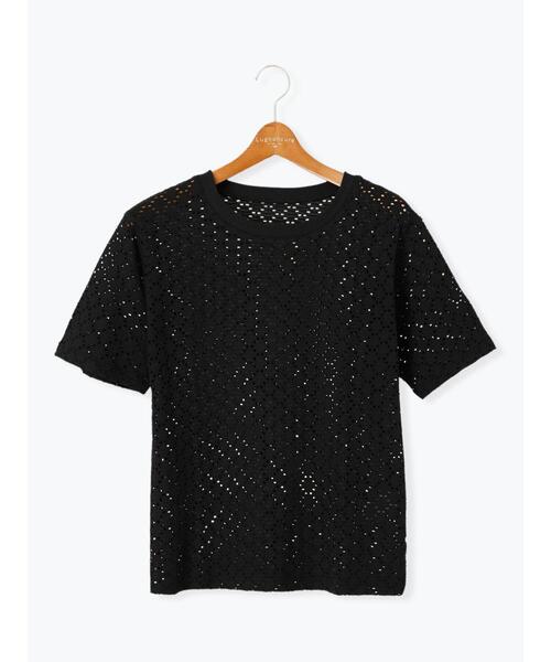 Lugnoncure（ルノンキュール）の「カットレースハーフスリーブトップス（その他トップス・レディース・ブラック/チャコールグレー/オフホワイト・F）」の15枚目の写真