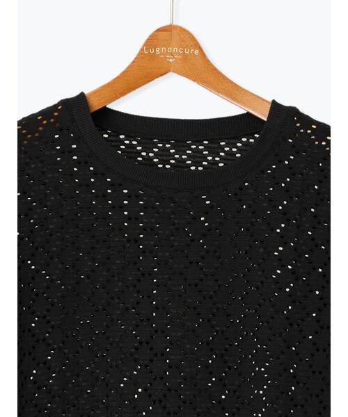 Lugnoncure（ルノンキュール）の「カットレースハーフスリーブトップス（その他トップス・レディース・ブラック/チャコールグレー/オフホワイト・F）」の17枚目の写真