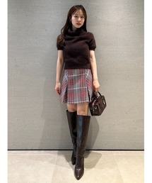 スカート レッド ニットミニスカート - ブライトレッド | ZARA Japan / 日本