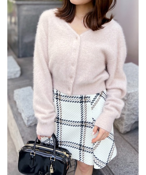 SNIDEL（スナイデル）の「Sustainableロービングチェックミニスカート