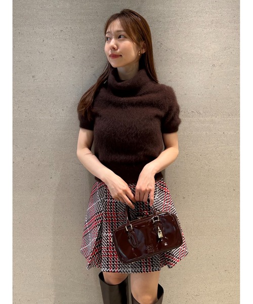 Sustainableロービングチェックミニスカート（スカート