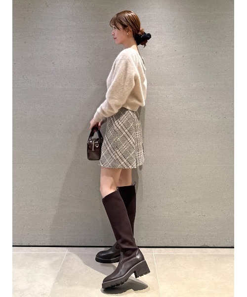 SNIDEL（スナイデル）の「Sustainableロービングチェックミニスカート