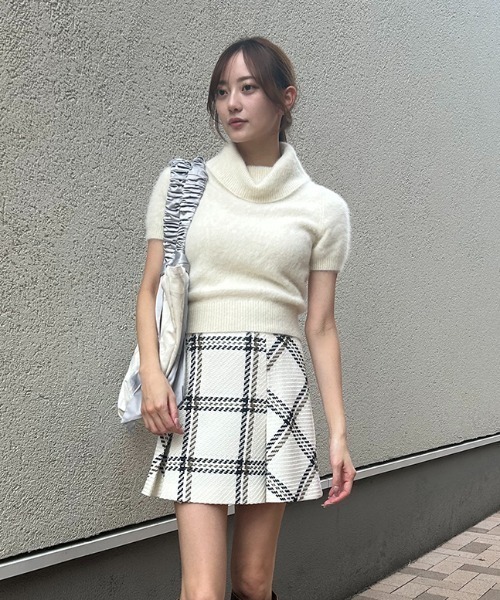 Sustainableロービングチェックミニスカート（スカート