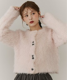 ボリュームロングシャギーカーディガン