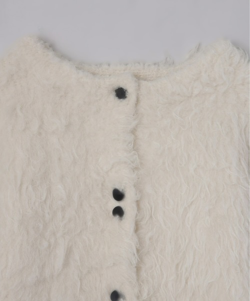 Olu.（オルドット）の「ボリュームロングシャギーカーディガン（カーディガン/ボレロ・レディース・ブルー/アッシュグレー/アイボリー/ベビーピンク・FREE）」の8枚目の写真