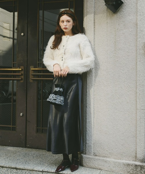 ボリュームロングシャギーカーディガン（カーディガン/ボレロ）｜Olu