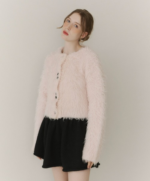 Olu.（オルドット）の「ボリュームロングシャギーカーディガン（カーディガン/ボレロ・レディース・ブルー/アッシュグレー/アイボリー/ベビーピンク・FREE）」の11枚目の写真