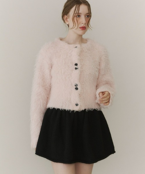 Olu.（オルドット）の「ボリュームロングシャギーカーディガン（カーディガン/ボレロ・レディース・ブルー/アッシュグレー/アイボリー/ベビーピンク・FREE）」の12枚目の写真