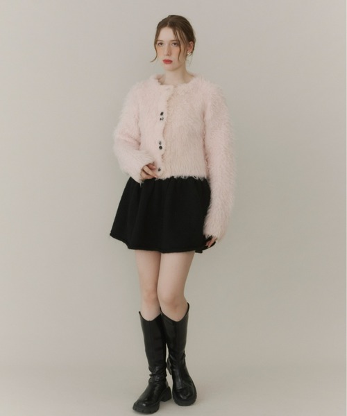 Olu.（オルドット）の「ボリュームロングシャギーカーディガン（カーディガン/ボレロ・レディース・ブルー/アッシュグレー/アイボリー/ベビーピンク・FREE）」の15枚目の写真