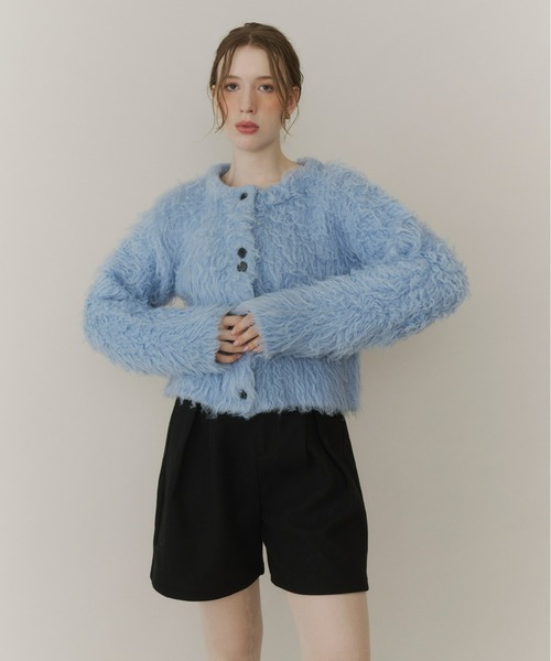 Olu.（オルドット）の「ボリュームロングシャギーカーディガン（カーディガン/ボレロ・レディース・ブルー/アッシュグレー/アイボリー/ベビーピンク・FREE）」の19枚目の写真