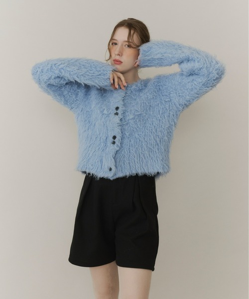 Olu.（オルドット）の「ボリュームロングシャギーカーディガン（カーディガン/ボレロ・レディース・ブルー/アッシュグレー/アイボリー/ベビーピンク・FREE）」の20枚目の写真