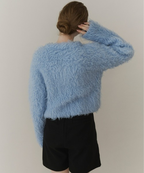 Olu.（オルドット）の「ボリュームロングシャギーカーディガン（カーディガン/ボレロ・レディース・ブルー/アッシュグレー/アイボリー/ベビーピンク・FREE）」の22枚目の写真