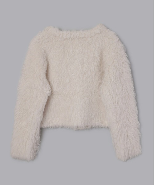 olu. ボリュームロングシャギーカーディガン【pink】 ボリュームロングシャギーカーディガン（カーディガン/ボレロ