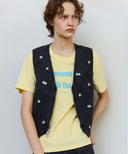 Wrangler×MAISON SPECIAL】Collaboration Flower Embroidery Denim