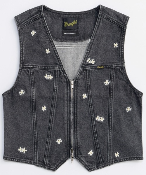 Wrangler×MAISON SPECIAL】Collaboration Flower Embroidery Denim