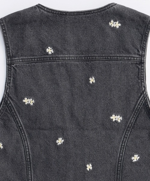 Wrangler×MAISON SPECIAL】Collaboration Flower Embroidery Denim
