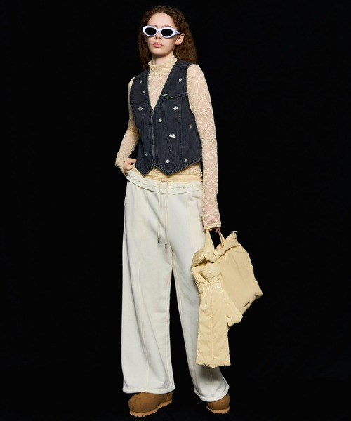 Wrangler×MAISON SPECIAL】Collaboration Flower Embroidery Denim
