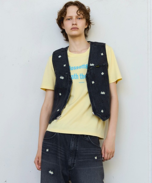 Wrangler×MAISON SPECIAL】Collaboration Flower Embroidery Denim