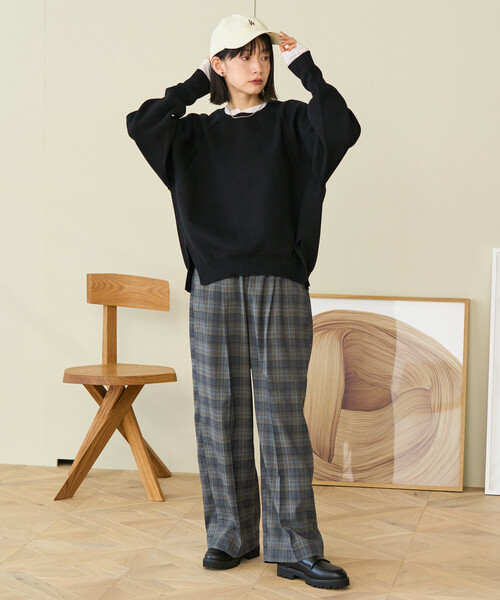 古着 レーヨンタックパンツ シャドーチェック オンブレ スラックス ストリート 古着 レーヨンタックパンツ シャドーチェック オンブレ