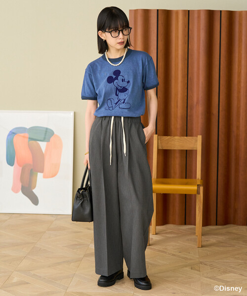 スラックス イージーパンツ/チェックパンツ/タックワイドパンツ