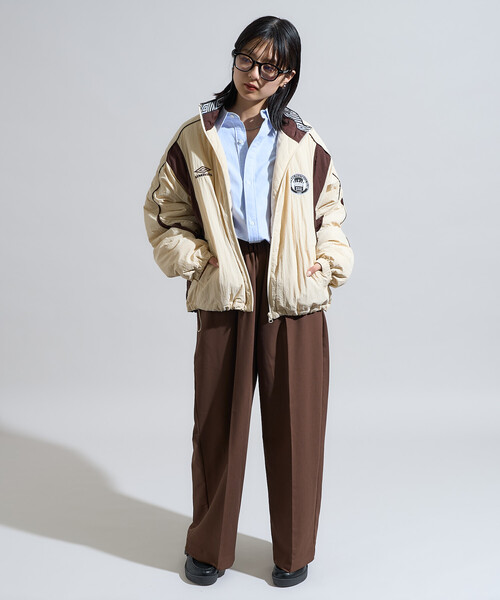 FREAK'S STORE(フリークスストア)の「スラックス イージーパンツ/チェックパンツ/タックワイドパンツ(スラックス・レディース・ダークブラウン/ブラウン/グレー/ブラック/ダークグレー・MEDIUM/SMALL)」の10枚目の写真