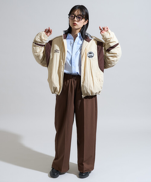 FREAK'S STORE(フリークスストア)の「スラックス イージーパンツ/チェックパンツ/タックワイドパンツ(スラックス・レディース・ダークブラウン/ブラウン/グレー/ブラック/ダークグレー・MEDIUM/SMALL)」の13枚目の写真