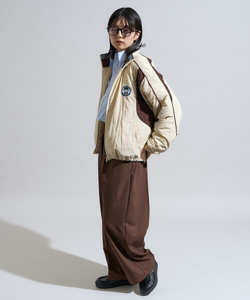 FREAK'S STORE(フリークスストア)の「スラックス イージーパンツ/チェックパンツ/タックワイドパンツ(スラックス・レディース・ダークブラウン/ブラウン/グレー/ブラック/ダークグレー・MEDIUM/SMALL)」の14枚目の写真