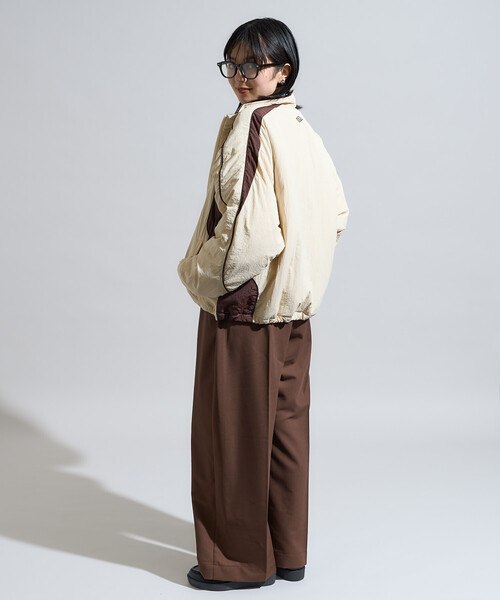 FREAK'S STORE(フリークスストア)の「スラックス イージーパンツ/チェックパンツ/タックワイドパンツ(スラックス・レディース・ダークブラウン/ブラウン/グレー/ブラック/ダークグレー・MEDIUM/SMALL)」の15枚目の写真
