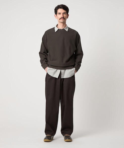 Steven Alan（スティーブンアラン）の「＜Steven Alan＞ CR ウラケ フリーダムスリーブ クルーネック スウェット（スウェット・メンズ・グレー/ダークグリーン/ブラック・S/M/L/XL）」の12枚目の写真