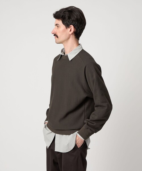 Steven Alan（スティーブンアラン）の「＜Steven Alan＞ CR ウラケ フリーダムスリーブ クルーネック スウェット（スウェット・メンズ・グレー/ダークグリーン/ブラック・S/M/L/XL）」の14枚目の写真