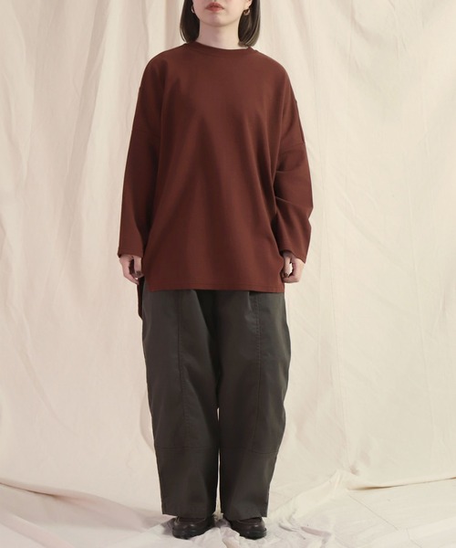 Brocante（ブロカント）の「[Brocante / ブロカント] 40/ポンチ ココンチュニック（Tシャツ/カットソー・レディース・ブルーパープル/ブラウン・2）」の8枚目の写真