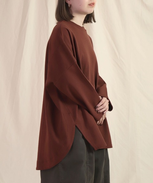 Brocante（ブロカント）の「[Brocante / ブロカント] 40/ポンチ ココンチュニック（Tシャツ/カットソー・レディース・ブルーパープル/ブラウン・2）」の7枚目の写真