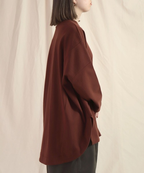 Brocante（ブロカント）の「[Brocante / ブロカント] 40/ポンチ ココンチュニック（Tシャツ/カットソー・レディース・ブルーパープル/ブラウン・2）」の11枚目の写真