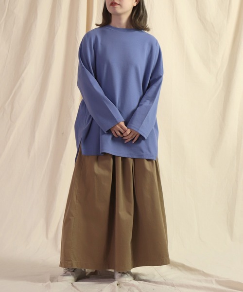 Brocante（ブロカント）の「[Brocante / ブロカント] 40/ポンチ ココンチュニック（Tシャツ/カットソー・レディース・ブルーパープル/ブラウン・2）」の4枚目の写真