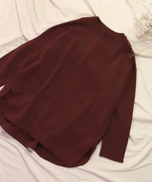Brocante（ブロカント）の「[Brocante / ブロカント] 40/ポンチ ココンチュニック（Tシャツ/カットソー・レディース・ブルーパープル/ブラウン・2）」の17枚目の写真