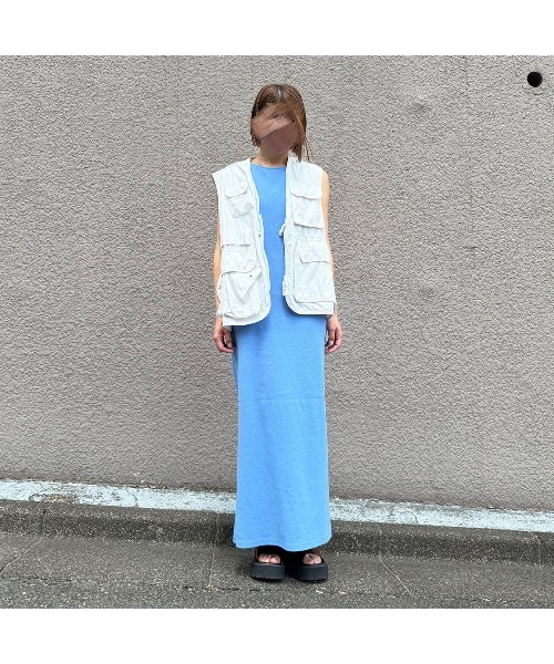 Fluffy BROTHERS(フラッフィーブラザーズ)の「カップ付きワンピース(ワンピース・レディース・ブルー/ブラック・S/M/L)」の6枚目の写真
