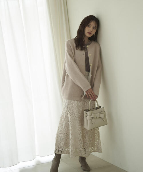 PROPORTION BODY DRESSING(プロポーションボディドレッシング)の「ケミカルレースマーメイドスカート / 1215220910(スカート・レディース・ダークグレー/ベージュ/ブラウン系その他・SMALL/P/S/MEDIUM)」の5枚目の写真