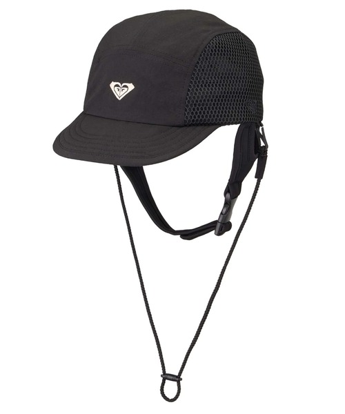 ROXY（ロキシー）の「WR UV WATER SURF CAP /ロキシー撥水あごベルト付きサーフキャップ（帽子）（キャップ・レディース・ブラック/グリーン・FREE）」の2枚目の写真