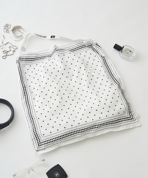 ROOTOTE（ルートート）の「【ROOTOTE】LT.TALL.スカーフバッグ－A 3664（トートバッグ・レディース・その他1/ネイビー/ピンク/ブラック/ライトブルー/その他2/ネイビー系1/ブルー系その他/ピンク系1/ホワイト系1/ホワイト系2/ホワイト/オレンジ/グリーン/ミント/レッド/ピンク系2/ピンク系3/アイボリー/ブルー系2/イエロー/ネイビー系2/ブルー/パープル/ブラック系1・FREE）」の2枚目の写真