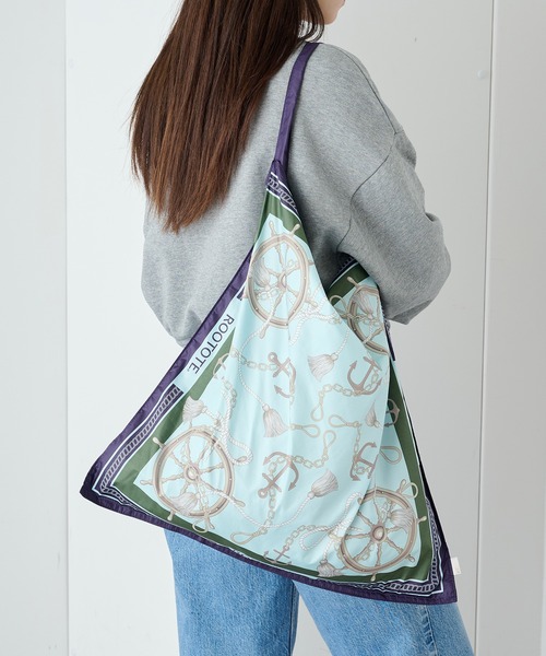 ROOTOTE(ルートート)の「【ROOTOTE】LT.TALL.スカーフバッグ-A 3664(トートバッグ・レディース・その他1/ネイビー/ピンク/ブラック/ライトブルー/その他2/ネイビー系1/ブルー系その他/ピンク系1/ホワイト系1・FREE)」の1枚目の写真