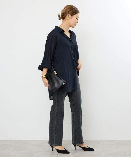 Classe *Cotton Sheer Wash シャツ　ホワイト Cotton Sheer Wash シャツ（シャツ/ブラウス）｜Deuxieme Classe