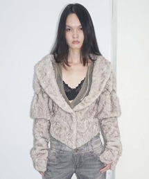 SCULPTOR | Faux Fur Corset Jacket(その他アウター)