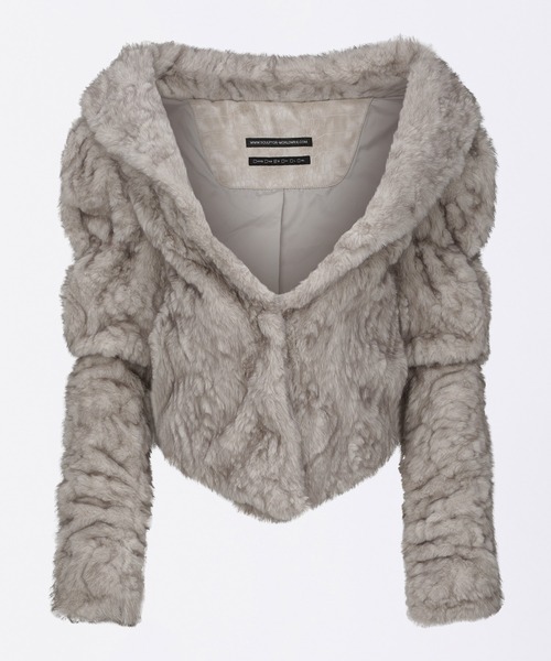 SCULPTOR（スカルプター）の「Faux Fur Corset Jacket（その他アウター・レディース・ワイン/グレー・LARGE/SMALL）」の3枚目の写真