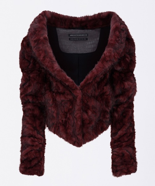 SCULPTOR（スカルプター）の「Faux Fur Corset Jacket（その他アウター・レディース・ワイン/グレー・LARGE/SMALL）」の10枚目の写真