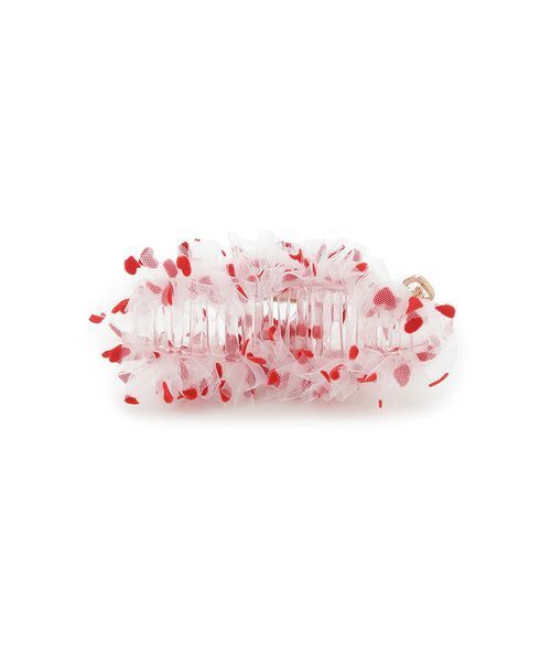 SNIDEL HOME(スナイデルホーム)の「ハートチュールバンス(バレッタ/ヘアクリップ・レディース・レッド/ベージュ/アイボリー・F)」の14枚目の写真
