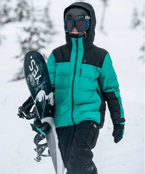 【VOLCOM/ボルコム】 Puffleup Jacket /アイコンワンポイントスキースノーボードパフジャケット