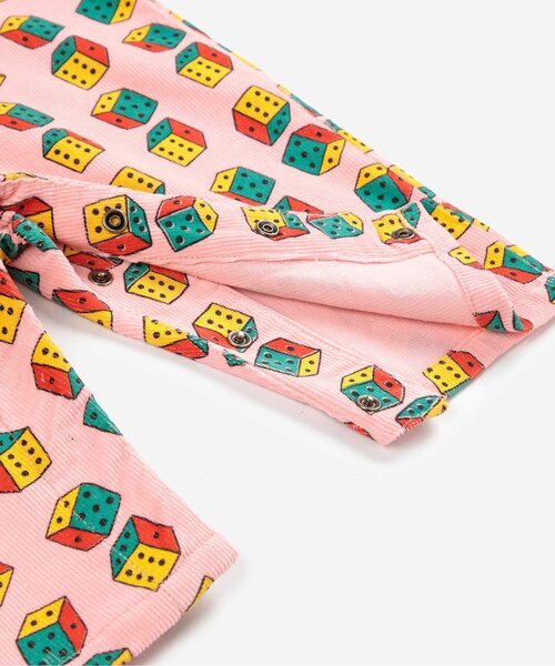 BOBO CHOSES(ボボショーズ)の「総柄Dicesオーバーオール【ベビー】(その他ベビーウェア・キッズ・ピンク・90/80)」の4枚目の写真