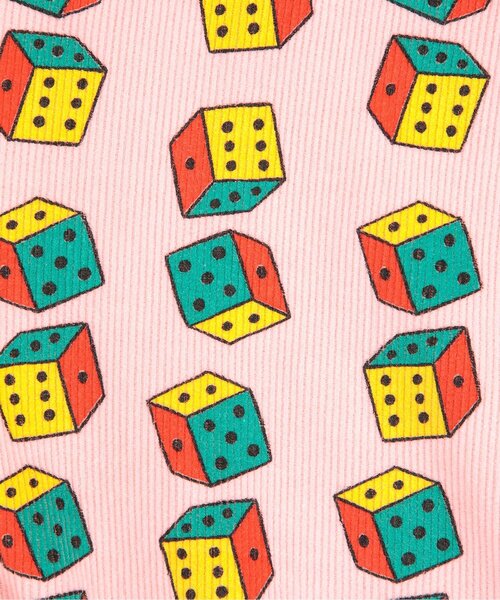 BOBO CHOSES(ボボショーズ)の「総柄Dicesオーバーオール【ベビー】(その他ベビーウェア・キッズ・ピンク・90/80)」の5枚目の写真